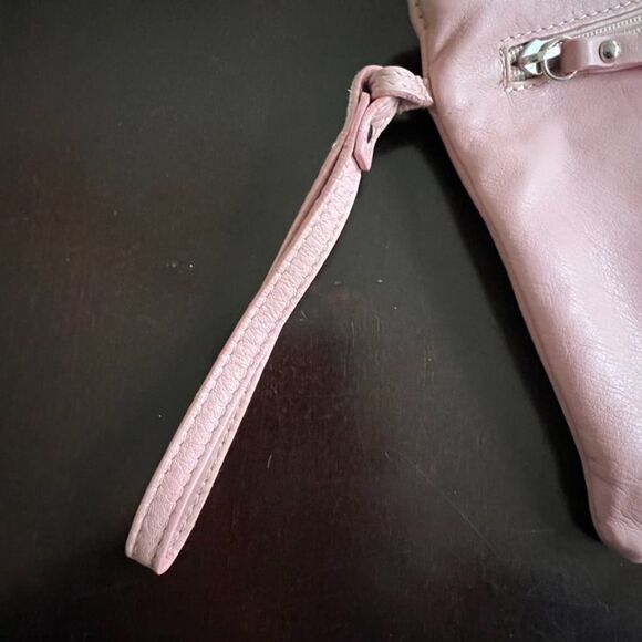 Valentina Genuine Leather Made In Italy Pink Clutch Wristlet Purse - Picture 6 of 8